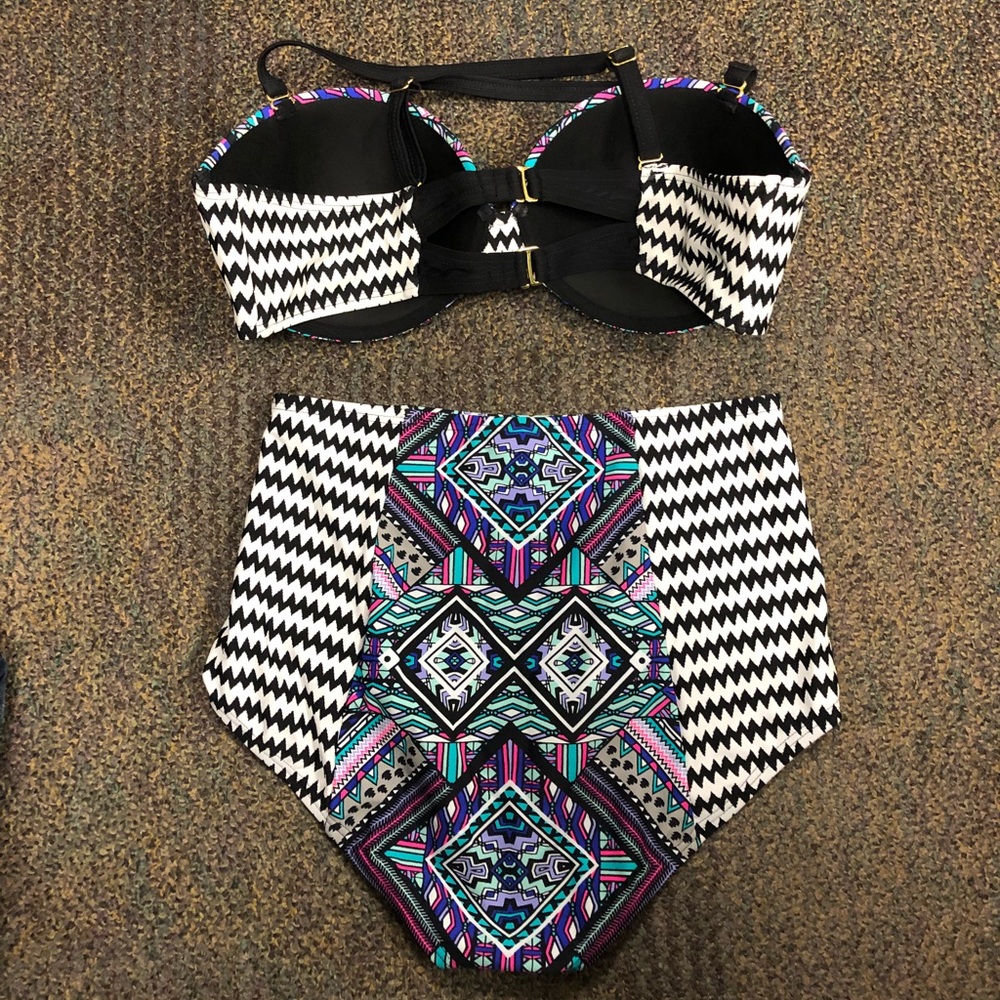 Swimsuits For All Aztec High-Waist Bikini - Picture 5 of 12